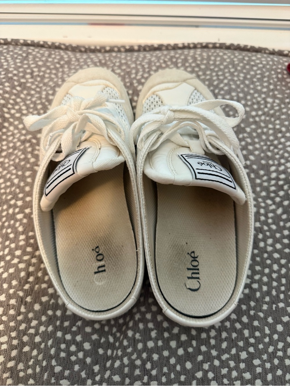 Chloé Kick Cloudy Cream Sneaker Mules - Picture 5 of 8